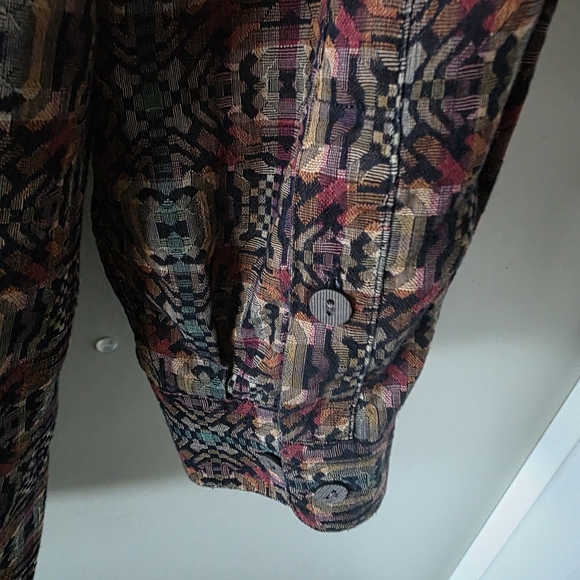 NWOT Jhane Barnes XL Vintage 90s Dadcore Retro Jacquard Artsy Button Down Shirt - Picture 16 of 16